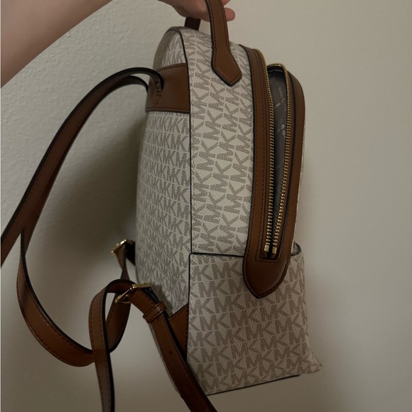 Michael Kors Monogram Tan Backpack